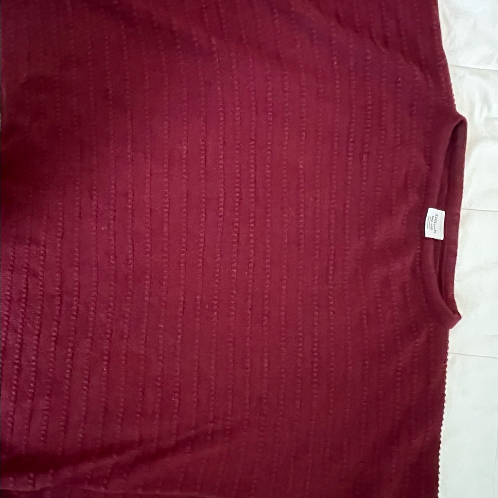 Burgundy Dillards One Size Poncho